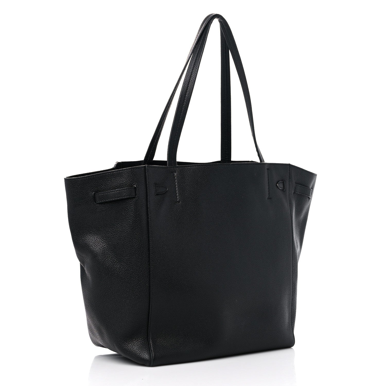 Celine Soft Grained Calfskin Small Belt Cabas Phantom Black 3 of 13
