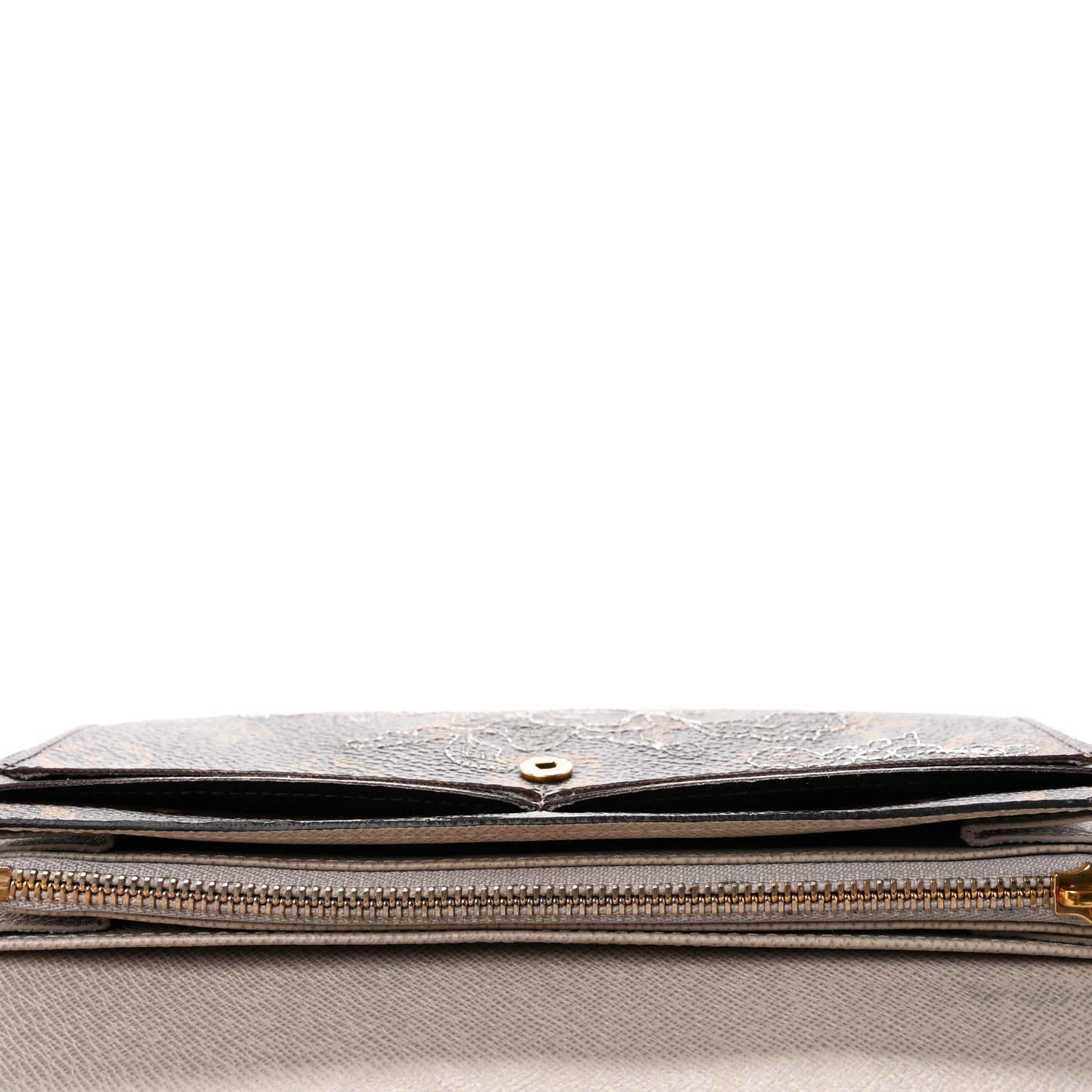 Louis Vuitton Monogram Dentelle Sarah Wallet Silver 8 of 8