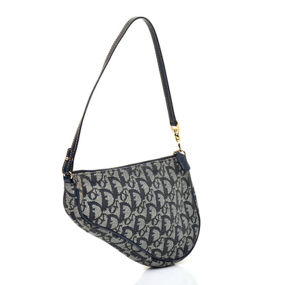 Christian Dior Monogram Mini Saddle Pochette Navy 3 of 11