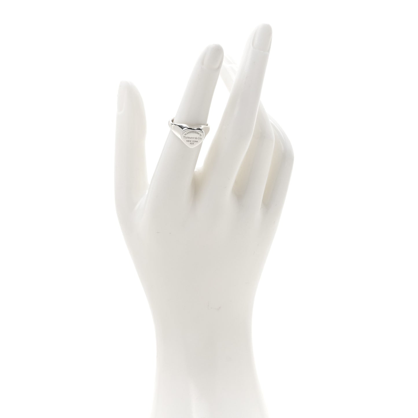 Sterling Silver Return to Tiffany Heart Signet Ring 50 5.5