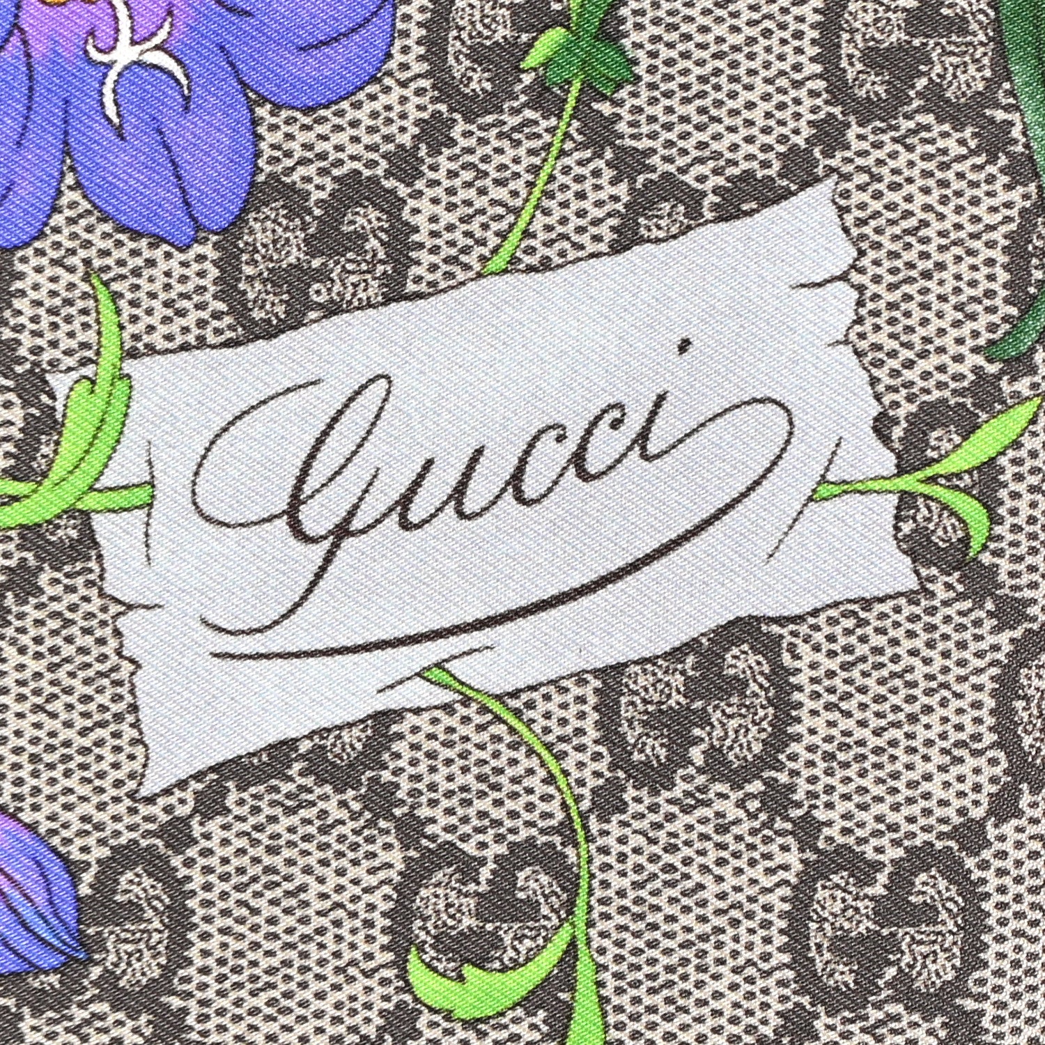Gucci Silk Twill GG Monogram Special Florio Square Scarf Beige Red 6 of 24