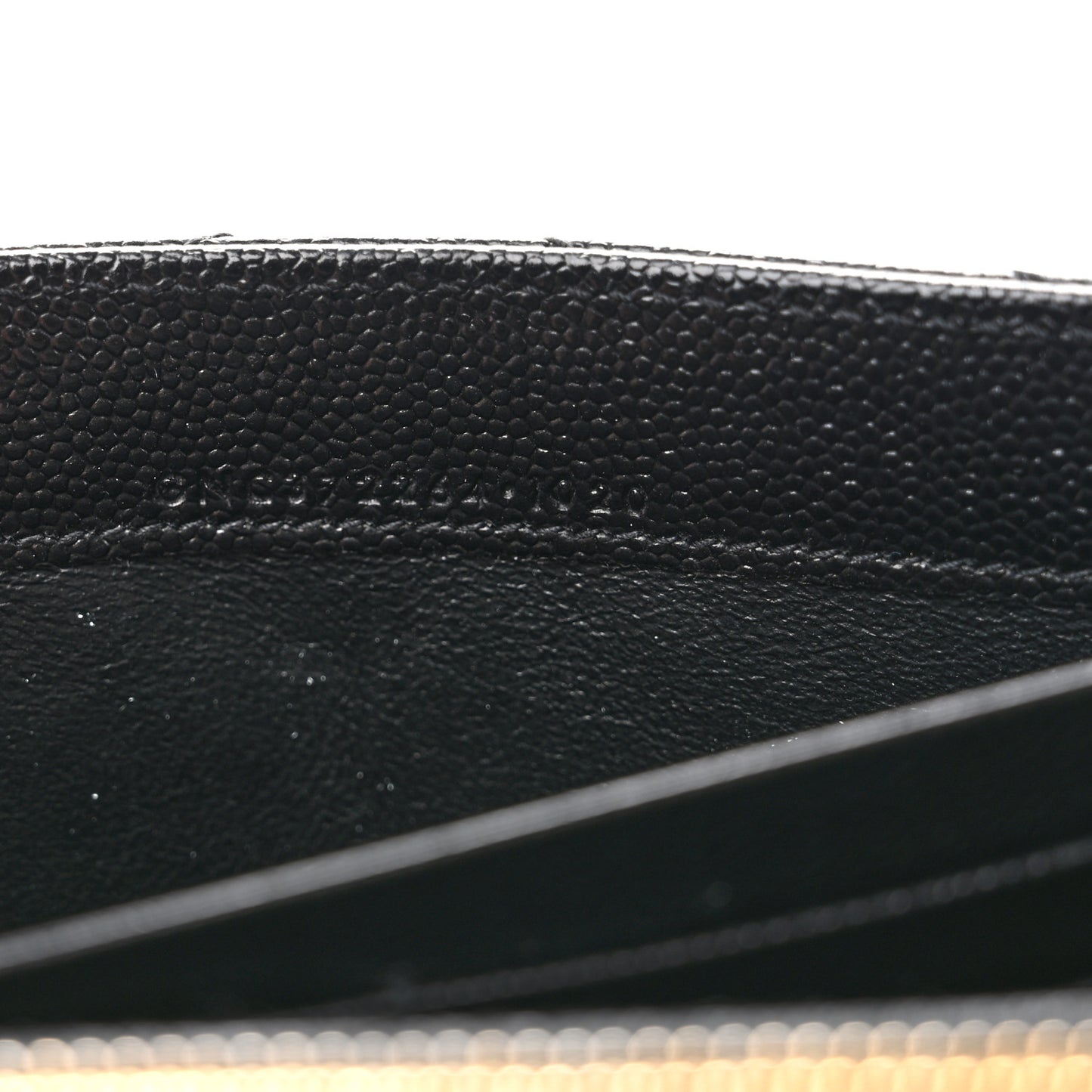 Grain De Poudre Matelasse Chevron Monogram Flap Wallet Black