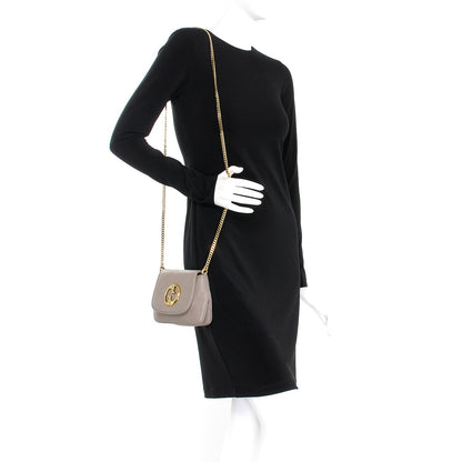 Gucci Pebbled Calfskin Small 1973 Chain Shoulder Bag Porcelain Rose 2 of 8