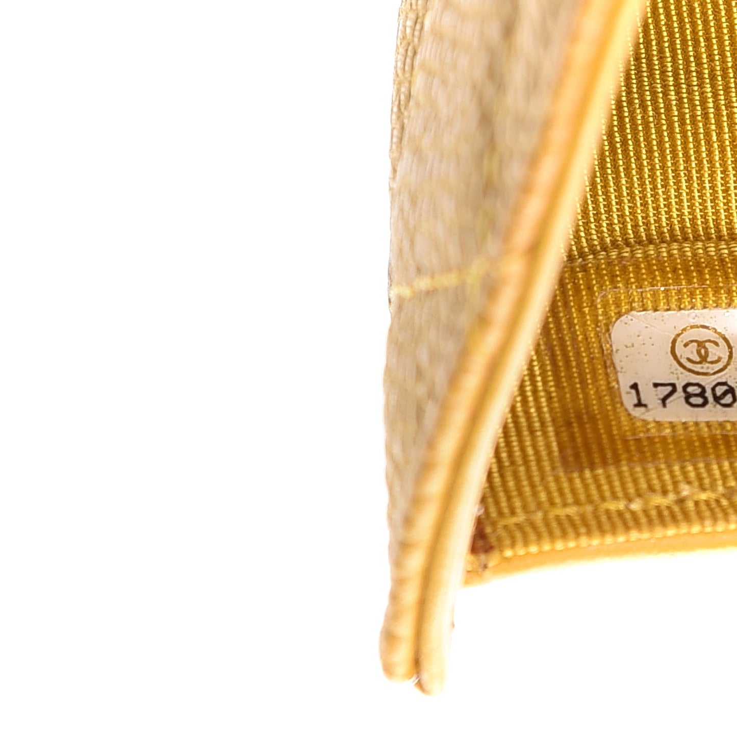 Iridescent Caviar Quilted Large Flap Wallet Yellow