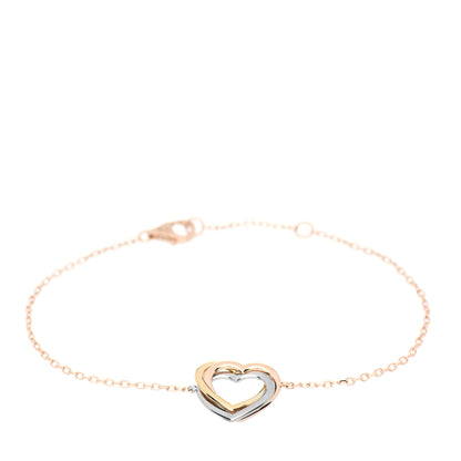 Cartier 18K Pink Yellow White Gold Trinity Heart Bracelet 1 of 4