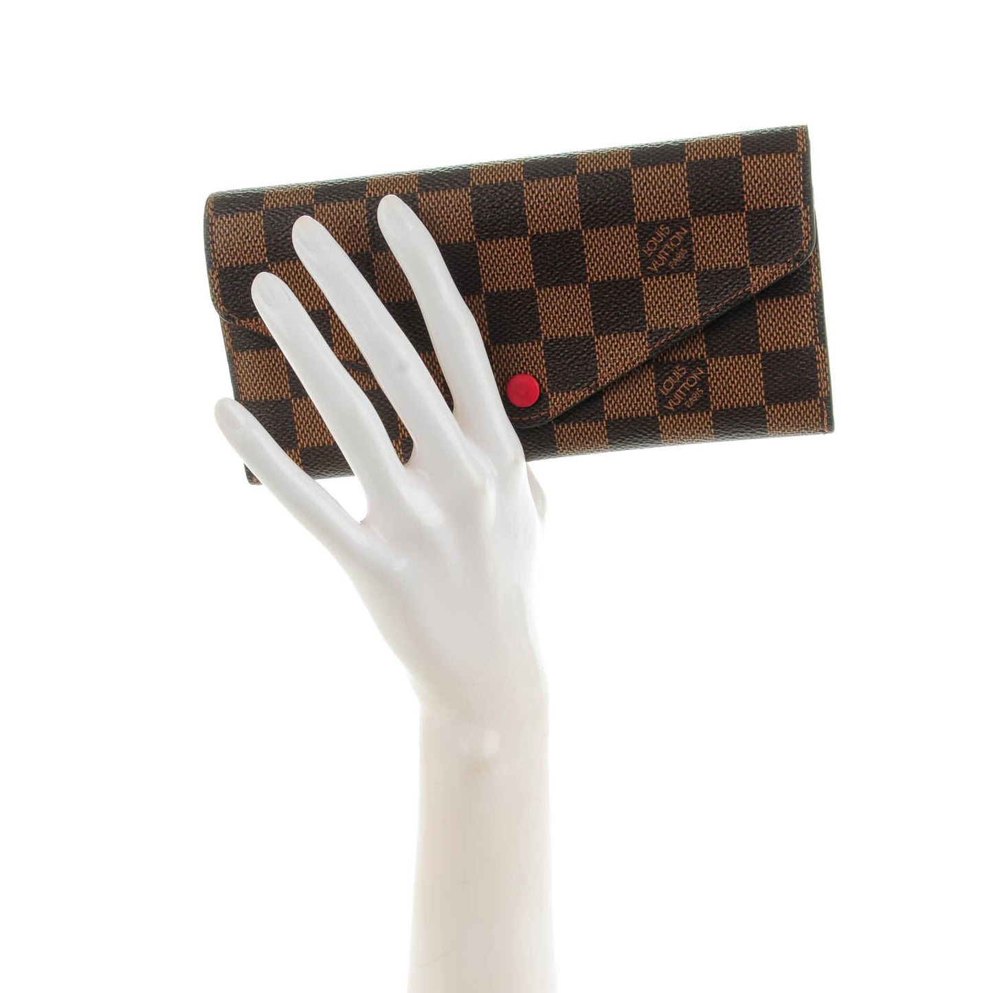 Damier Ebene Josephine Wallet Red