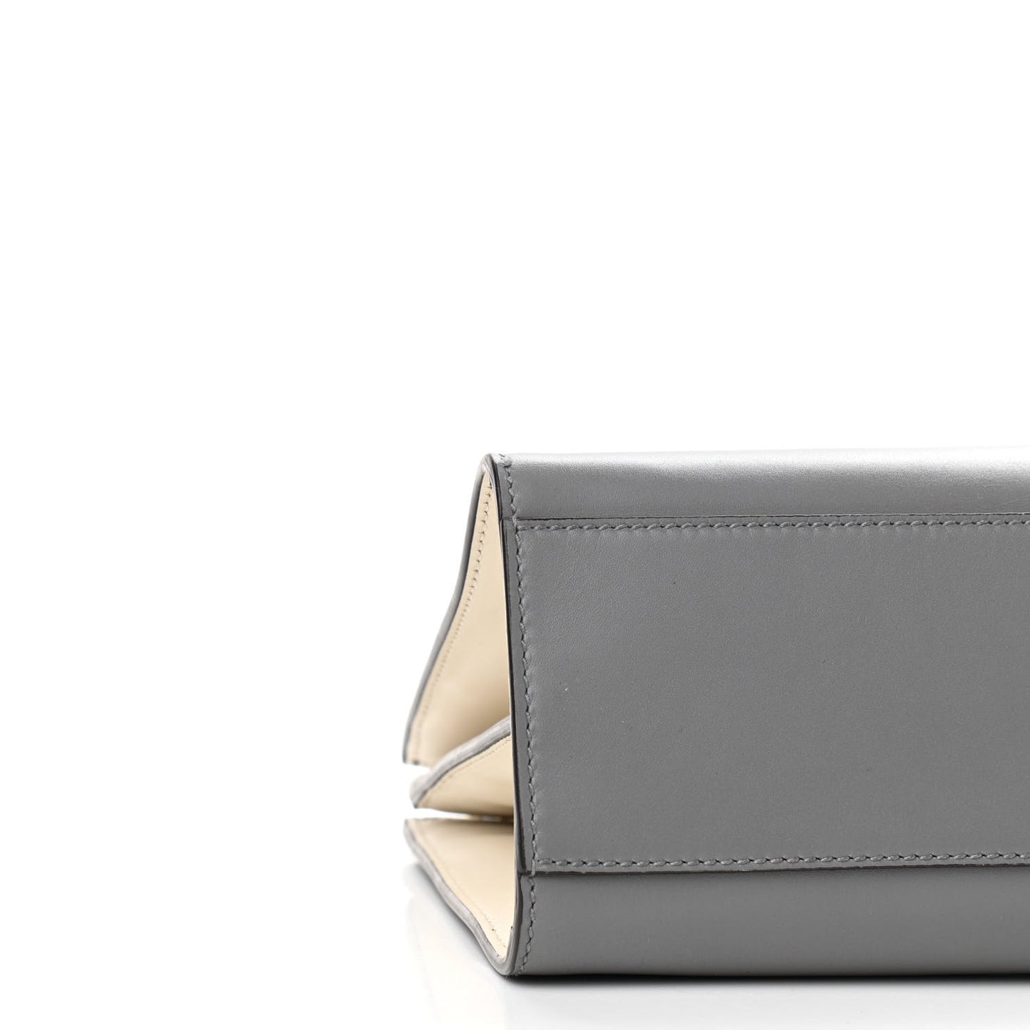 Nappa Bamboo Web Small Nymphaea Top Handle Bag Deep Grey Mystic White