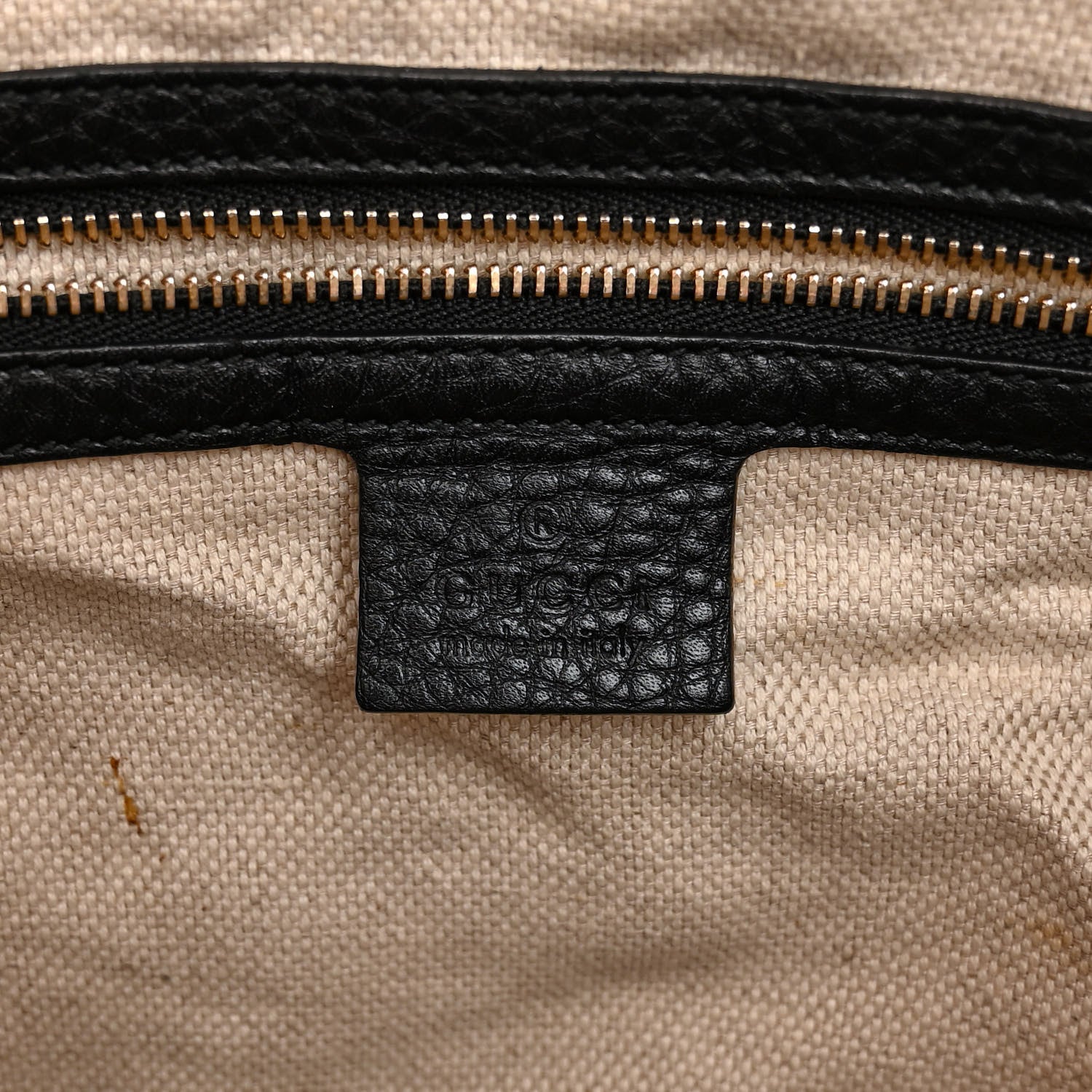 Gucci Pebbled Calfskin Medium Soho Chain Shoulder Bag Black 6 of 12