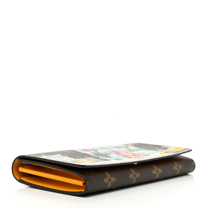 Louis Vuitton Monogram 2022 Christmas Animation Sarah Wallet Yellow 4 of 7