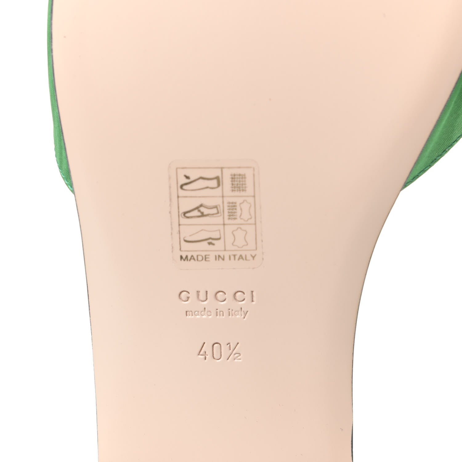 Gucci Moire Fabric Crystal Square G Madelyn Slide Sandals 40.5 New Shamarock 5 of 5