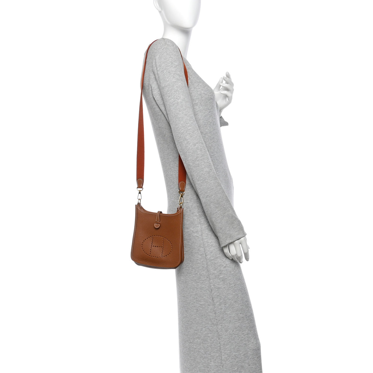 Hermes Taurillon Clemence Amazone Evelyne TPM Gold Cuivre 2 of 10