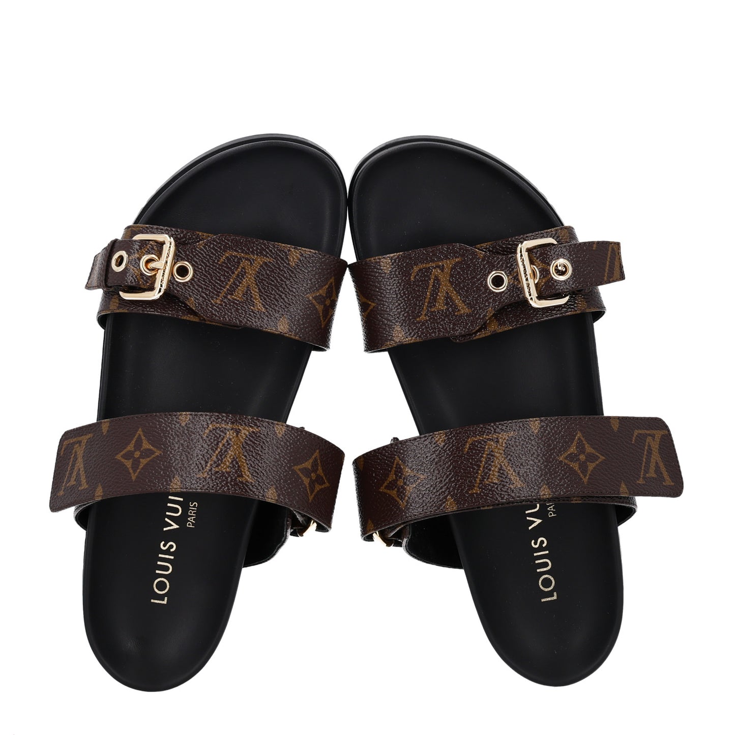 Monogram Bom Dia Mule Sandals 37 Black