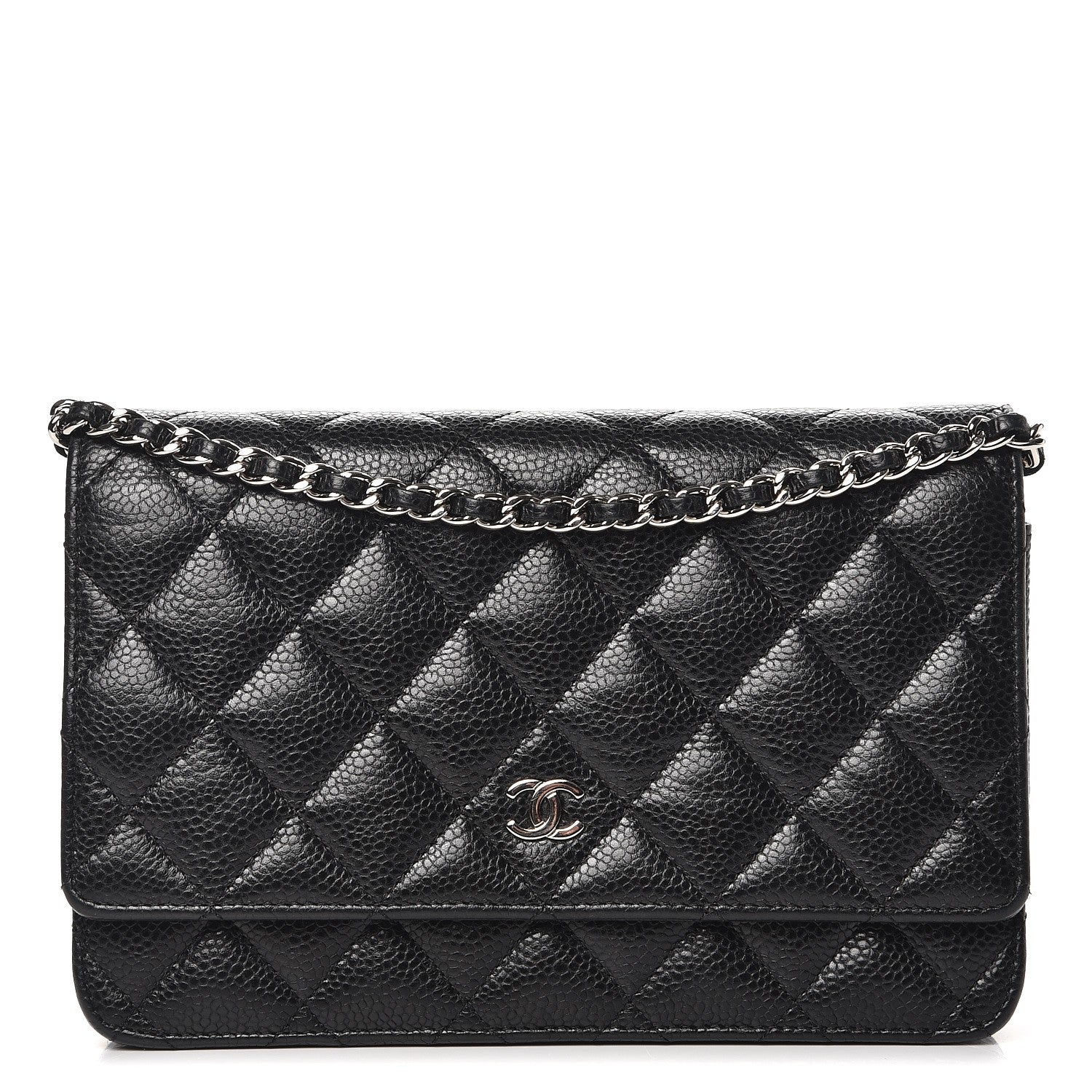 Chanel Caviar Quilted Wallet On Chain WOC Black 1 of 12