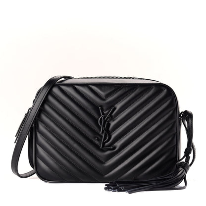 Saint Laurent Calfskin Matelasse Monogram Lou Camera Bag Black 1 of 11