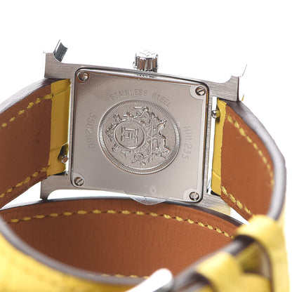Hermes Stainless Steel Alligator Diamond Bezel 21mm Heure H Hour Double Tour Quartz Watch Juane De Naples 4 of 5