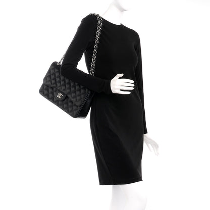 Chanel Caviar Quilted Jumbo Double Flap Black 3 of 12