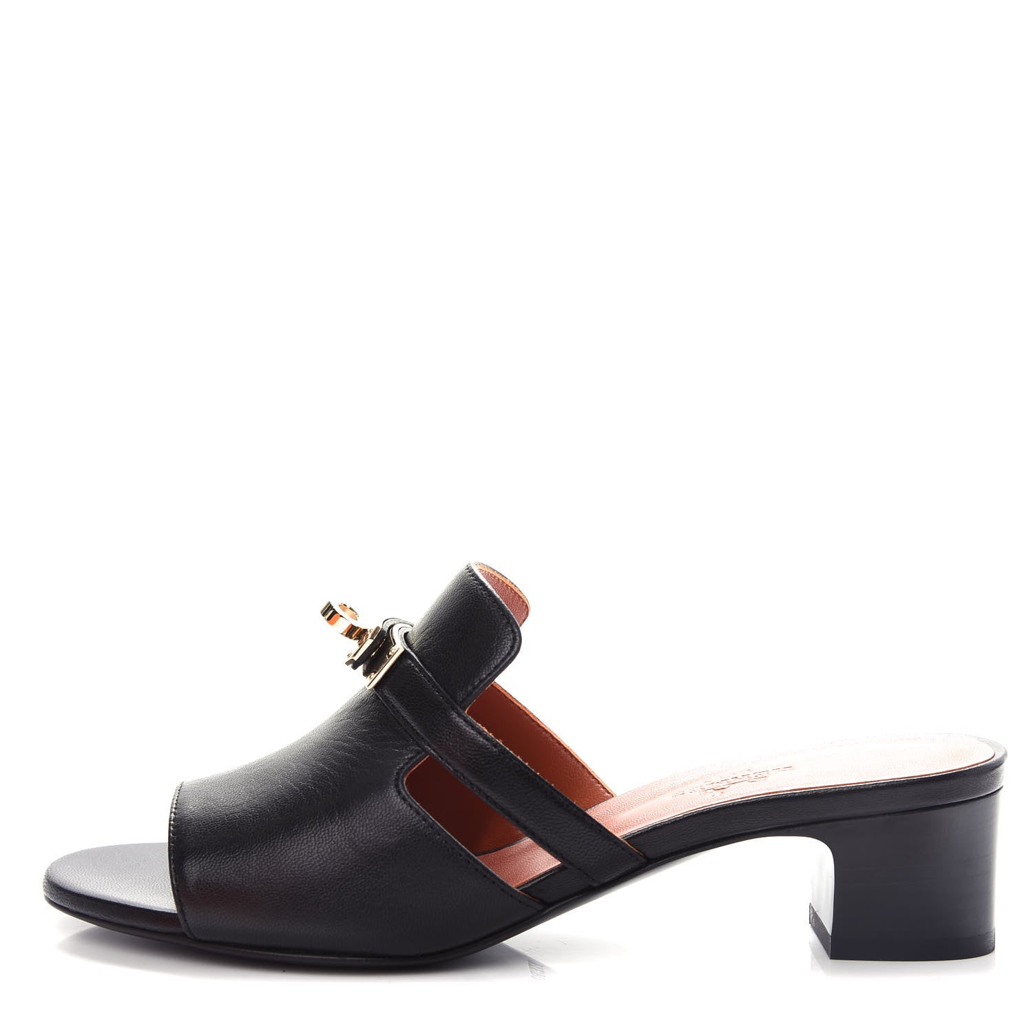 Hermes Goatskin Candy Sandals 36 Black 1 of 11