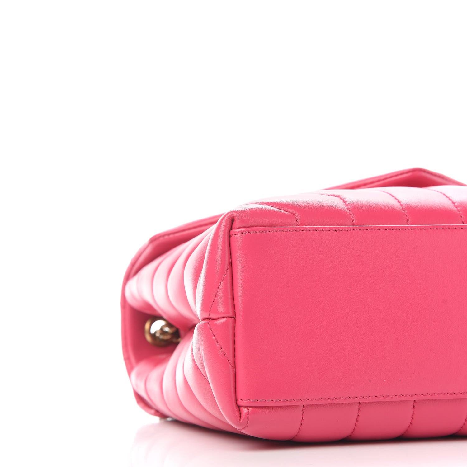 Saint Laurent Calfskin Y Quilted Monogram Small Loulou Chain Satchel Fresh Fuchsia 7 of 9