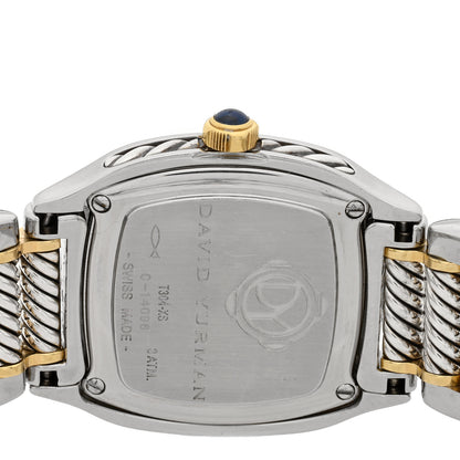 David Yurman Stainless Steel 18K Yellow Gold Diamond Bezel Mother of Pearl 25mm Thoroughbred Quartz Watch 4 of 4