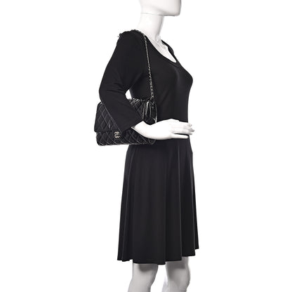Chanel Patent Quilted Clutch with Chain Flap Black 2 of 9
