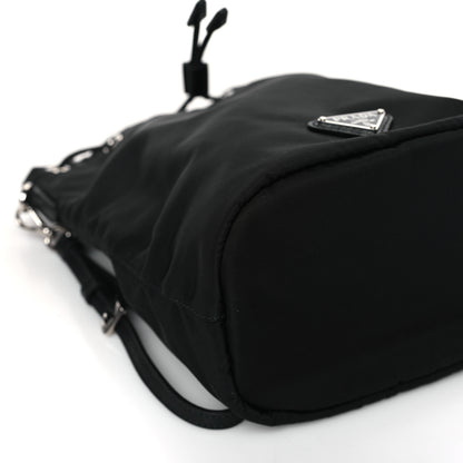 Prada Saffiano Tessuto Nylon Vela Bucket Wristlet Black 6 of 8