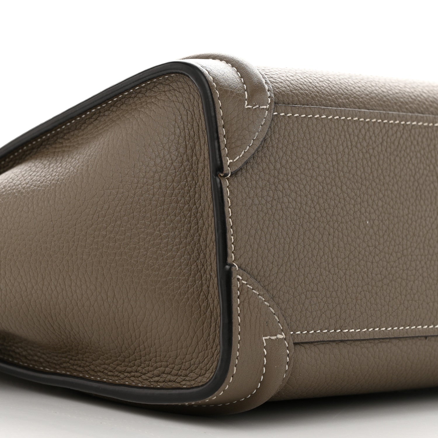 Celine Drummed Calfskin Nano Luggage Souris 9 of 10
