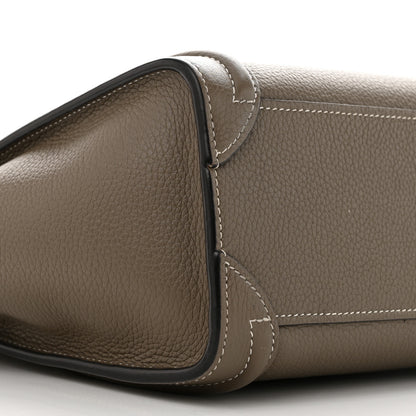 Celine Drummed Calfskin Nano Luggage Souris 9 of 10