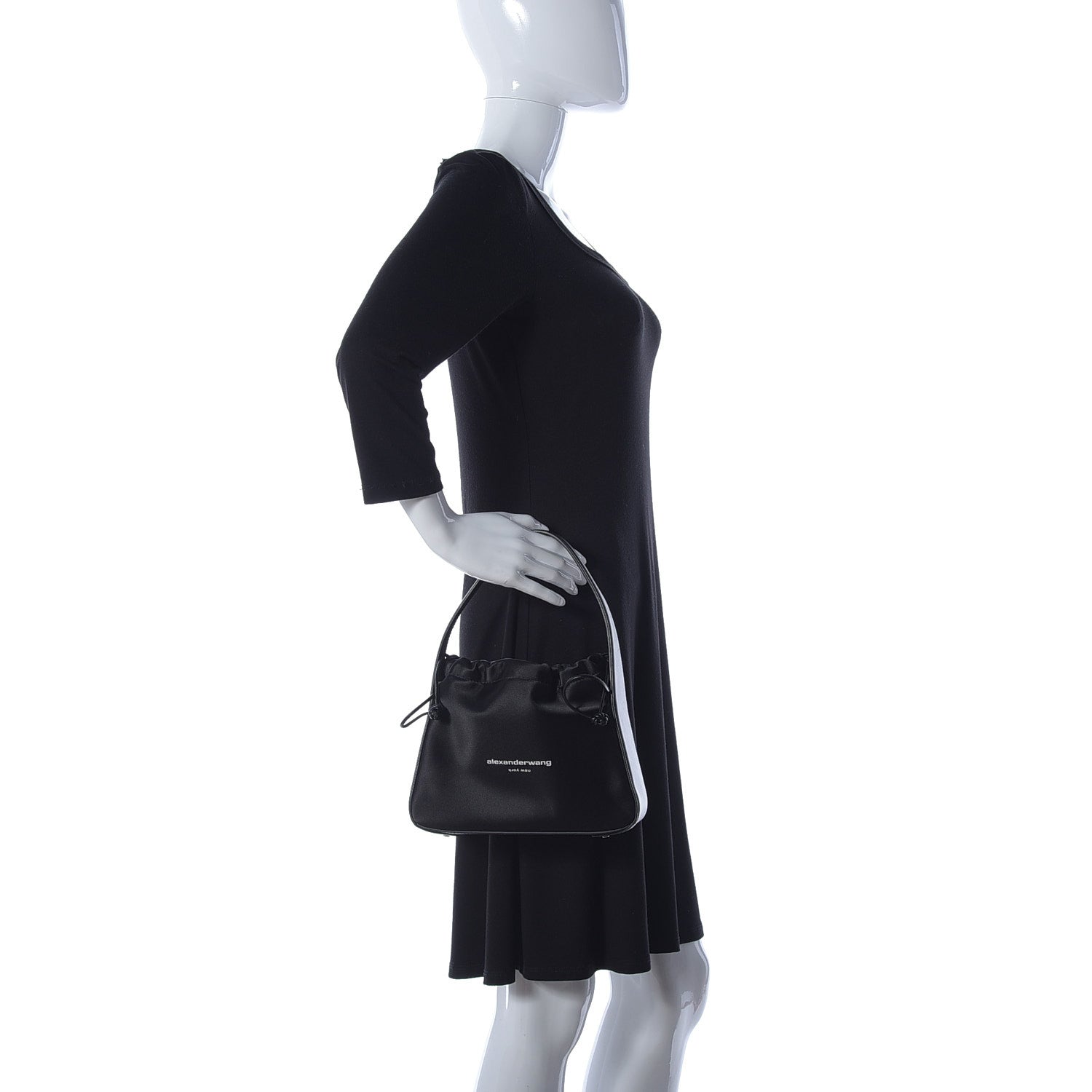 Alexander Wang Satin Ryan Bag Black 2 of 13