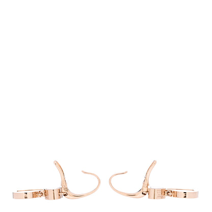 Chopard 18K Rose Gold Diamond Mother of Pearl Floating Happy Diamonds Hearts Earrings 3 of 6