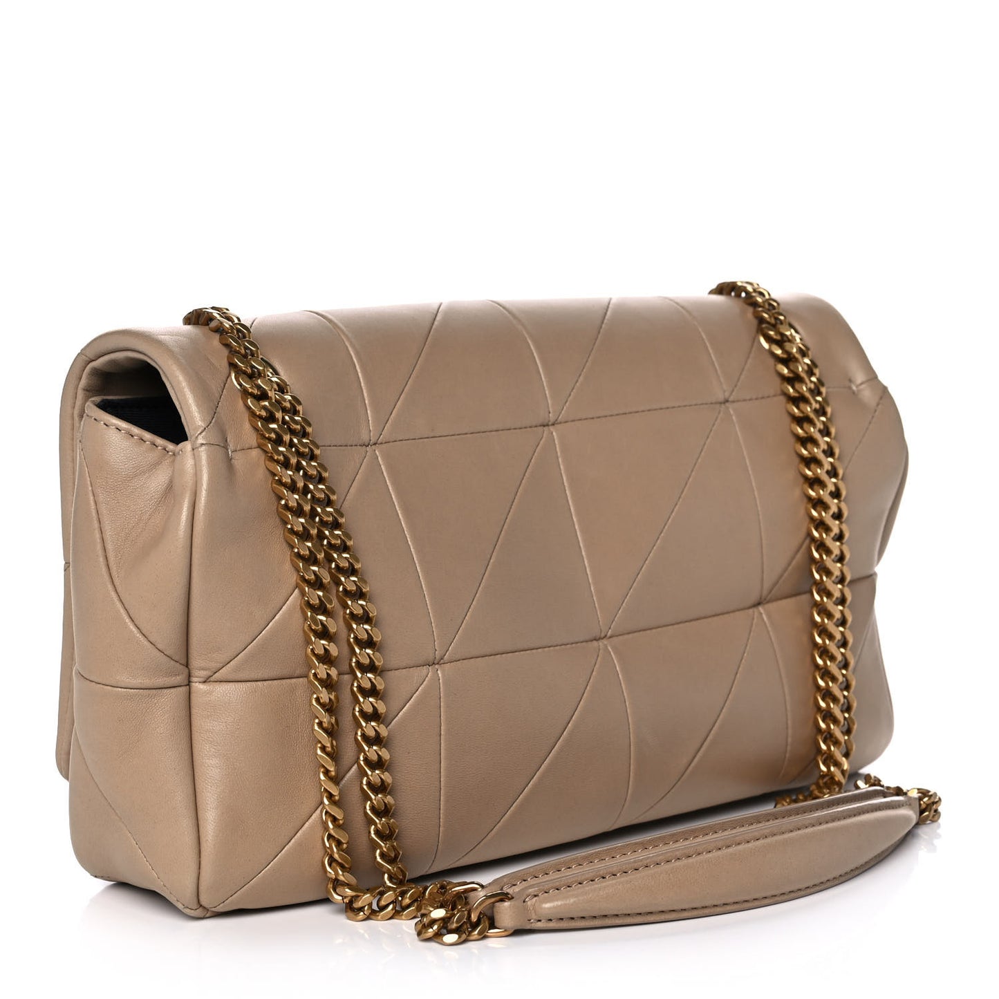 Lambskin Patchwork Monogram Medium Jamie Beige