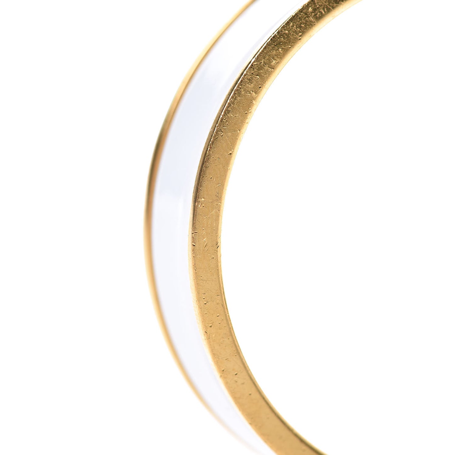 Enamel Narrow Clic Clac H Bracelet PM White