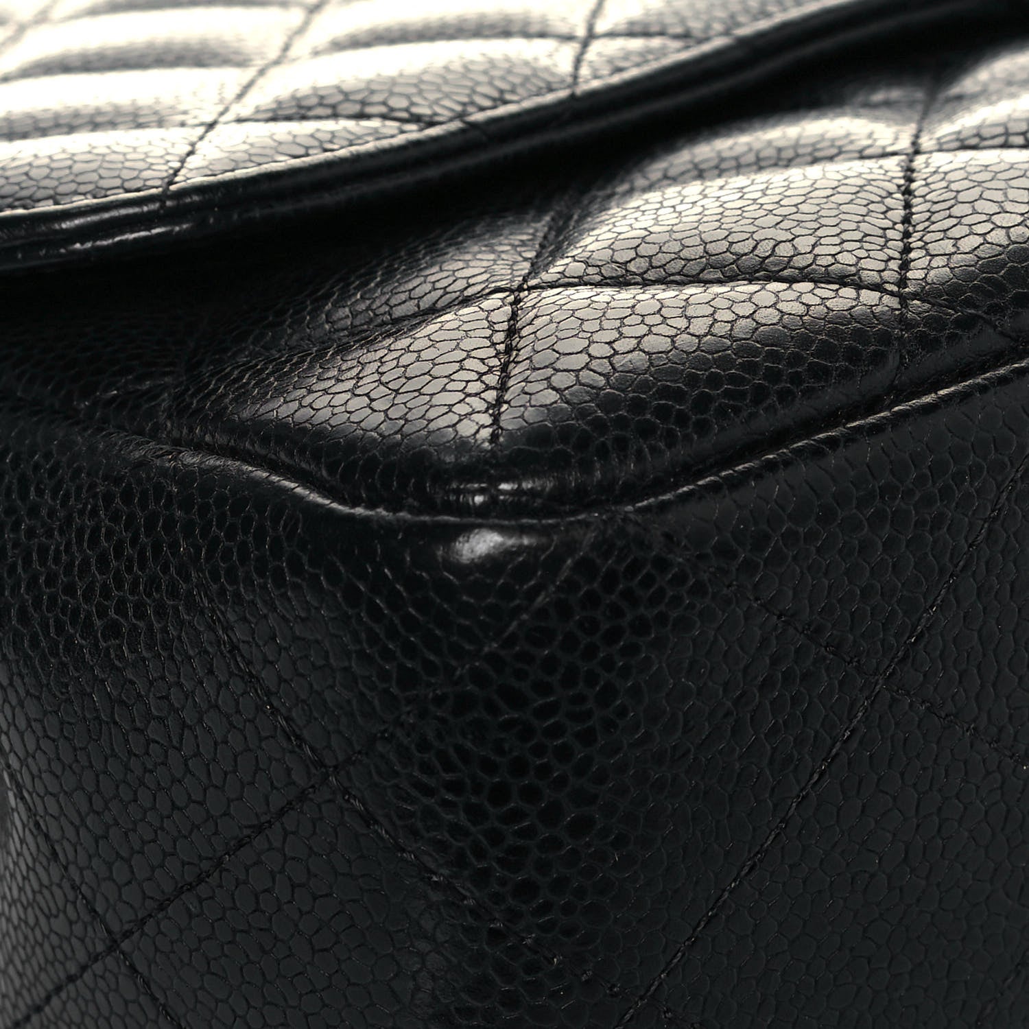 Chanel Caviar Quilted Jumbo Single Flap Black 9 of 15