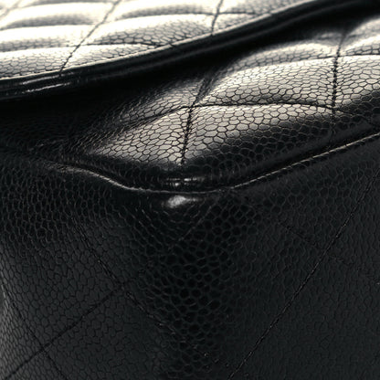 Chanel Caviar Quilted Jumbo Single Flap Black 9 of 15