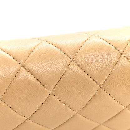 Chanel Lambskin Quilted Medium Double Flap Beige 15 of 15