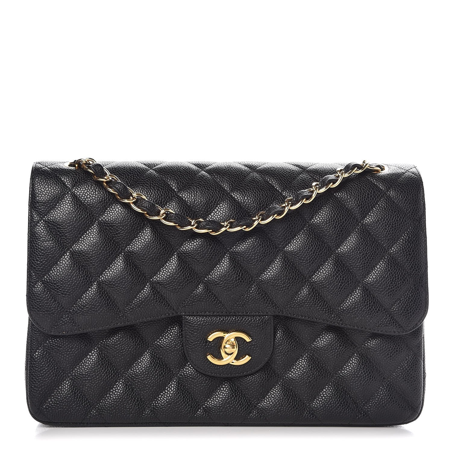 Chanel Caviar Quilted Jumbo Double Flap Black 1 of 11