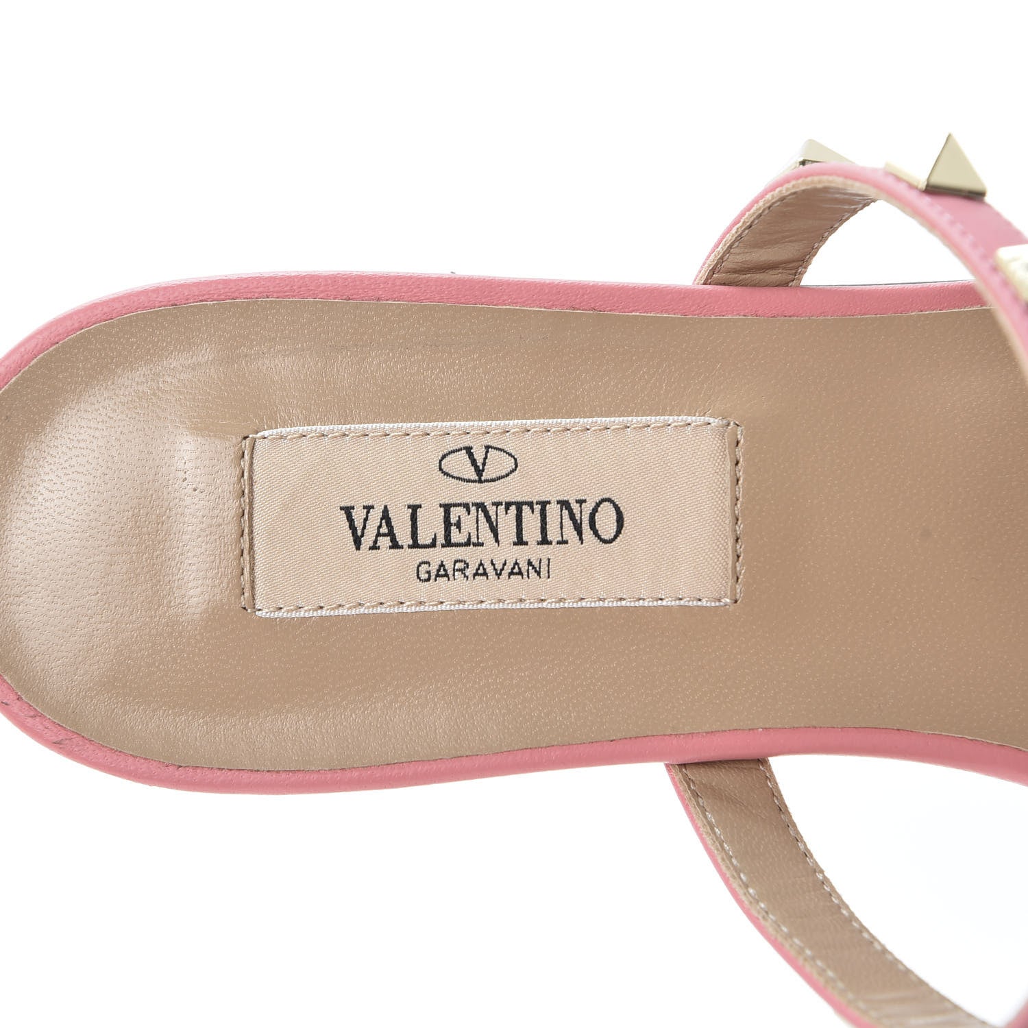 Valentino Garavani Nappa Rockstud Caged Flat Slide Sandals 36 Paradise Rose 6 of 9