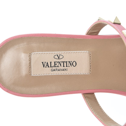 Valentino Garavani Nappa Rockstud Caged Flat Slide Sandals 36 Paradise Rose 6 of 9
