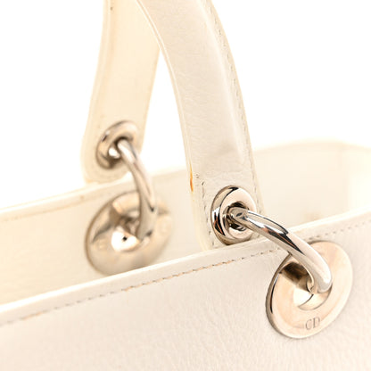 Christian Dior Deerskin Floral Printed Large Lady Dior White 15 of 19