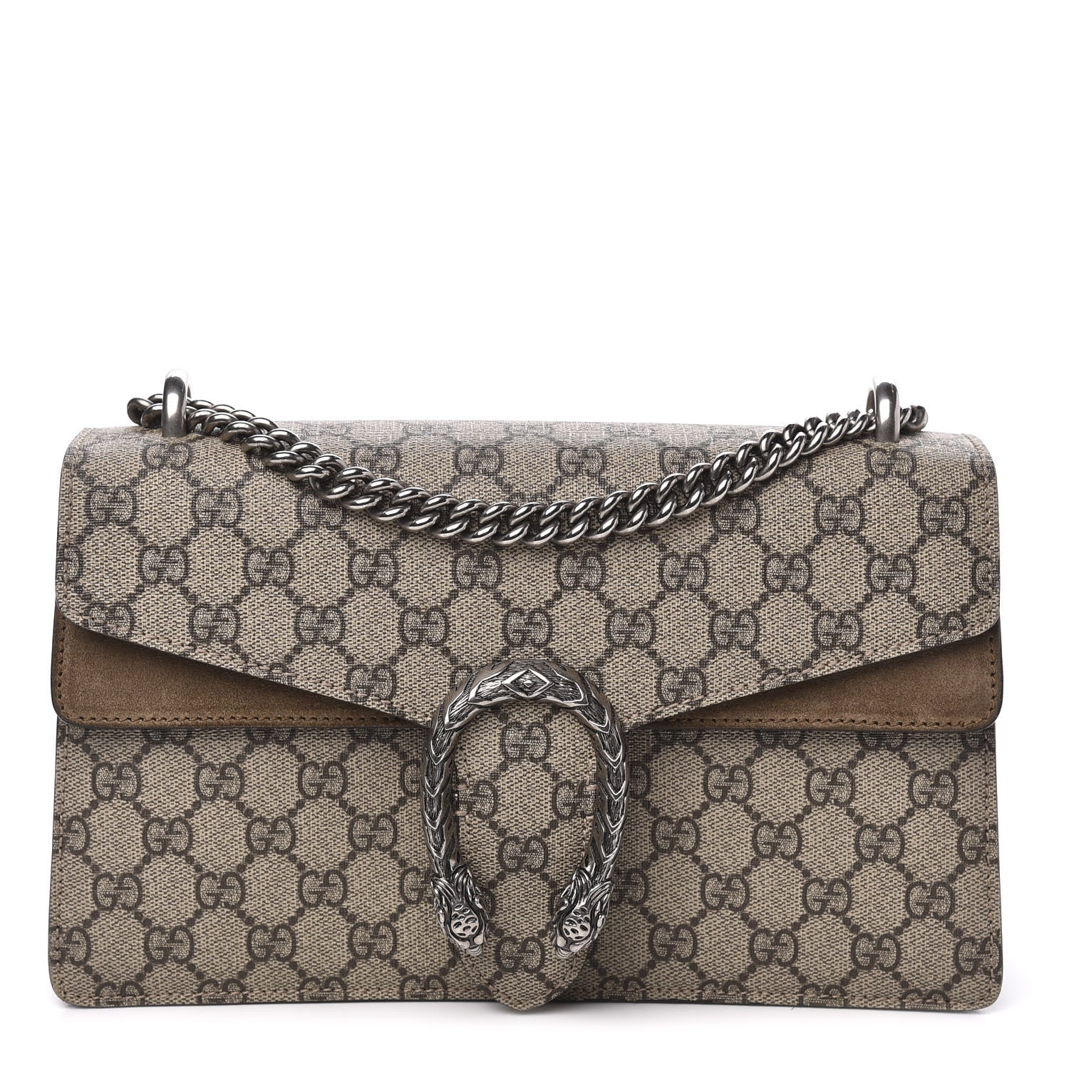Gucci GG Supreme Monogram Small Dionysus Shoulder Bag Taupe 1 of 15