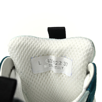 Chanel Nylon Suede Calfskin CC Sneakers 37 Green Light Green 4 of 4
