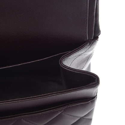 Chanel Lambskin Quilted Jumbo Double Flap Dark Purple 10 of 15