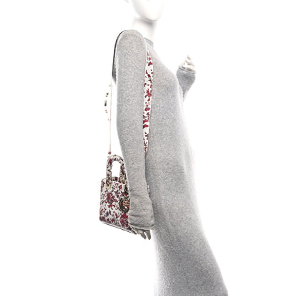 Christian Dior Calfskin Le Coeur Des Papillons Small My ABCDior Lady Dior White Multicolor 2 of 10