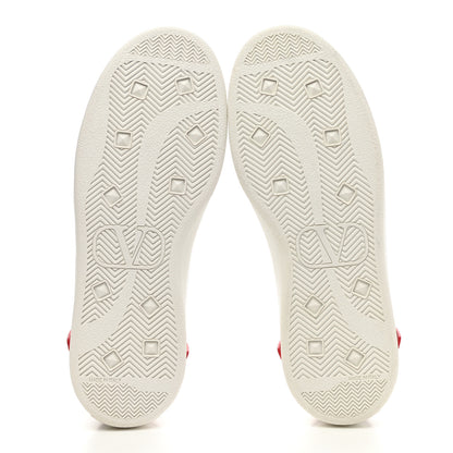 Valentino Garavani Calfskin Womens Backnet Sneakers 37 White Rosso Valentino 5 of 9