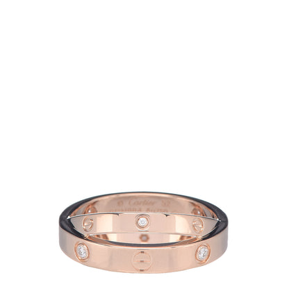 Cartier 18K Pink Gold 6 Diamond LOVE Ring 52 6 1 of 6