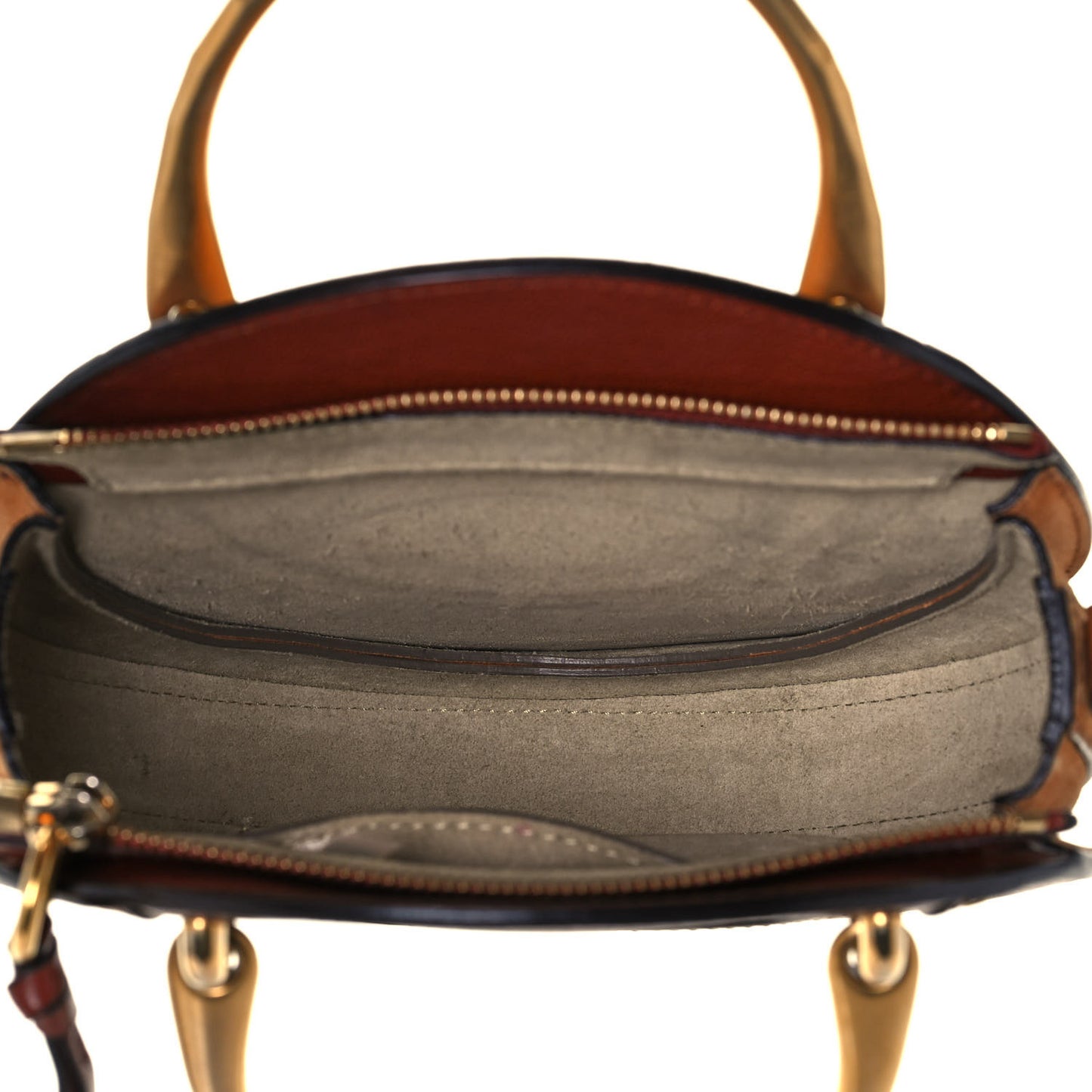 Shiny Goatskin Smooth Calfskin Suede Small Pixie Bag Saffron Red