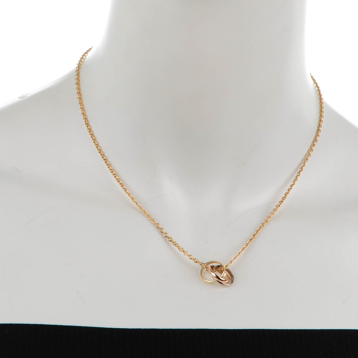Cartier 18K Pink Yellow White Gold Trinity Pendant Necklace 2 of 6