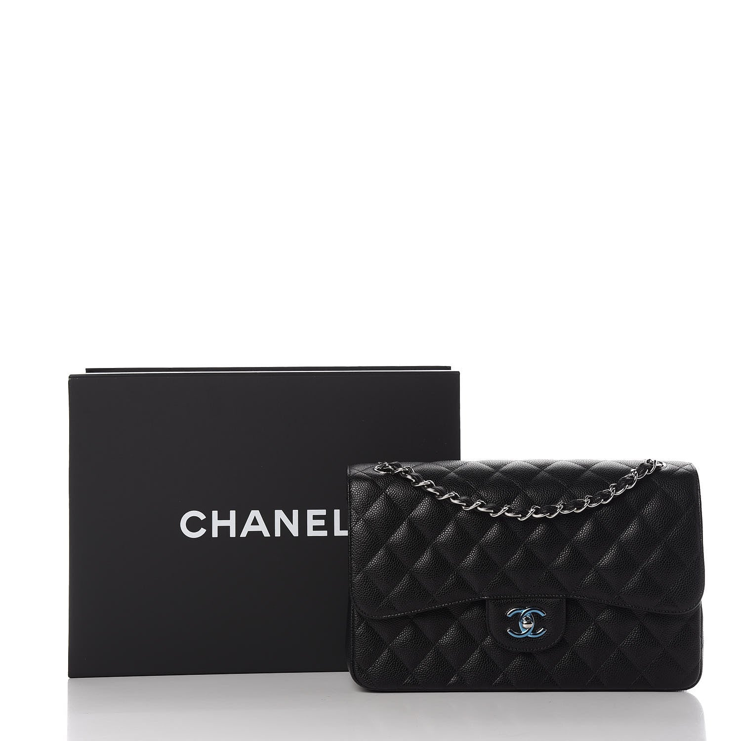Chanel Caviar Quilted Jumbo Double Flap Black 12 of 12