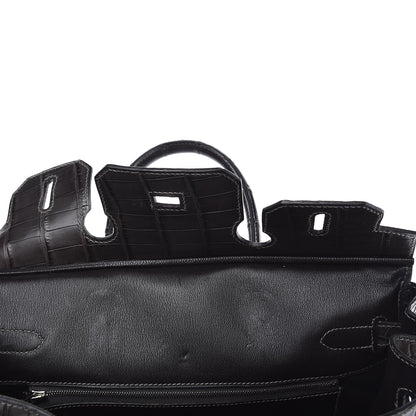 Hermes Matte Niloticus Crocodile Birkin 30 Gris Elephant 28 of 45