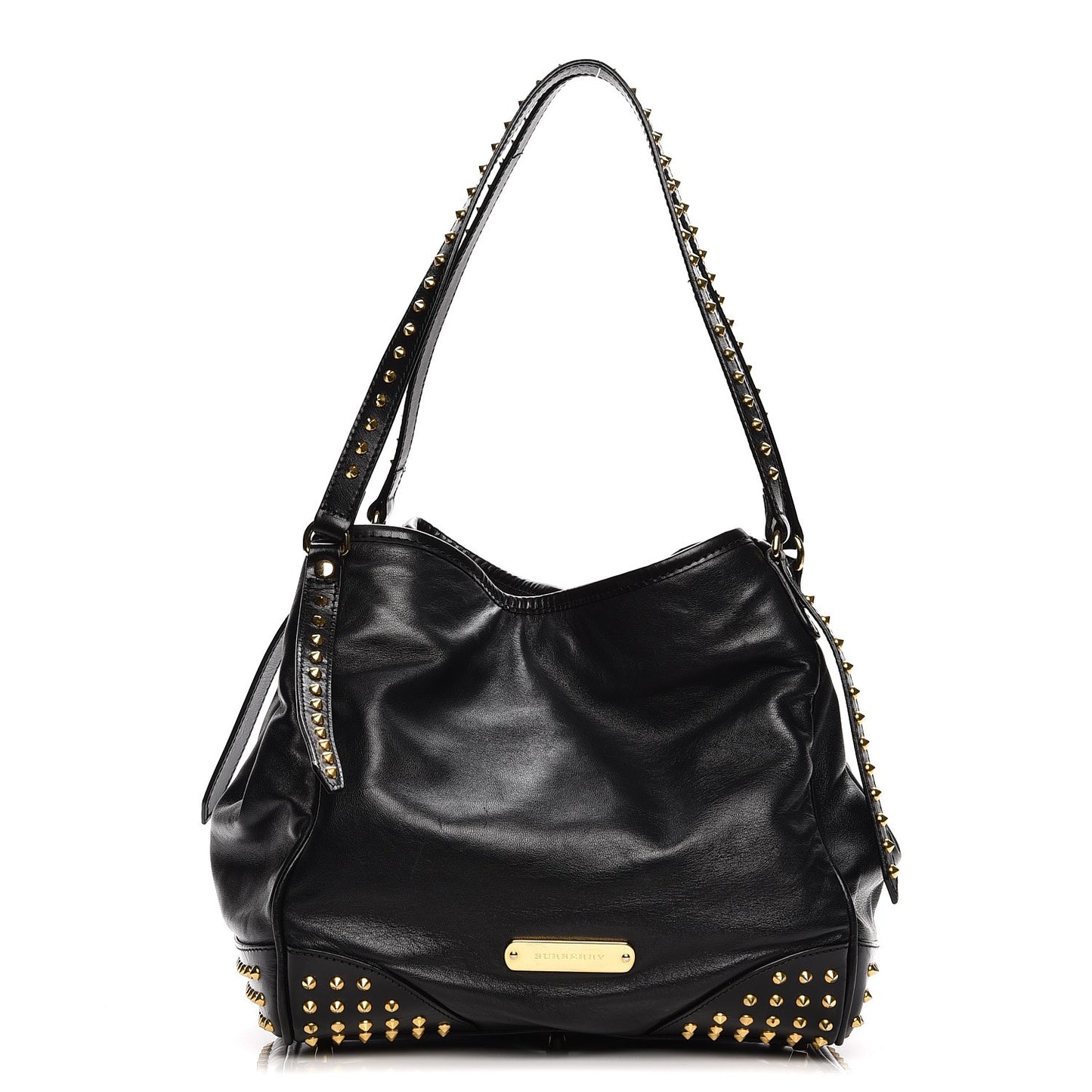 Lambskin Bridle Studs Small Canterbury Tote Black