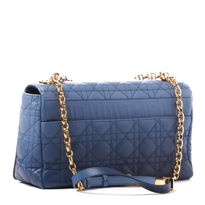 Christian Dior Lambskin Cannage Gradient Large Caro Bag Indigo Blue 2 of 9